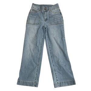 Women's Sidefeel Blue Wide Leg Jeans Size 8